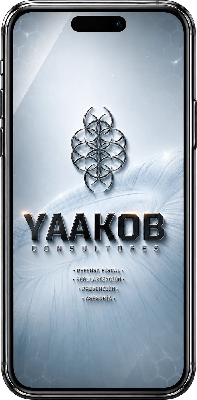 Pantalla de inicio de la app Yaakob Consultores